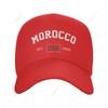 Unisex Baseball Cap Morocco EST Independence Day Wild Sun Shade Peaked Adjustable Outdoor Caps for Unisex Women