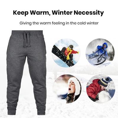 Männer Winter Hosen Verdickte Plüsch Einfarbig Kordelzug Elastische Taille Plus Größe Slim Fit Mittlere Taille Warme Knöchel-banded Taschen Sport Hosen