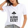 Alien Spaceship Get On Board Wounisex's Cotton T Shirt, Pure Cotton Premium Print, Durable, Casual And Fashionable, Perfect For UFO Lovers And SciFi E