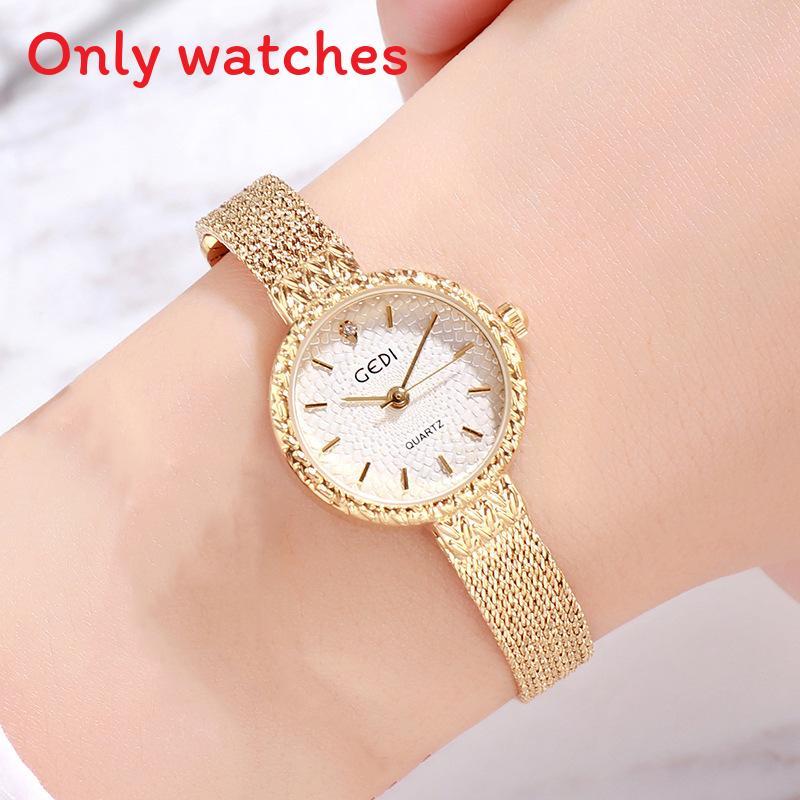 

Vintage Alloy Womens Watch With Quartz Movement And Alloy Strap For Casual Fashion Gold White