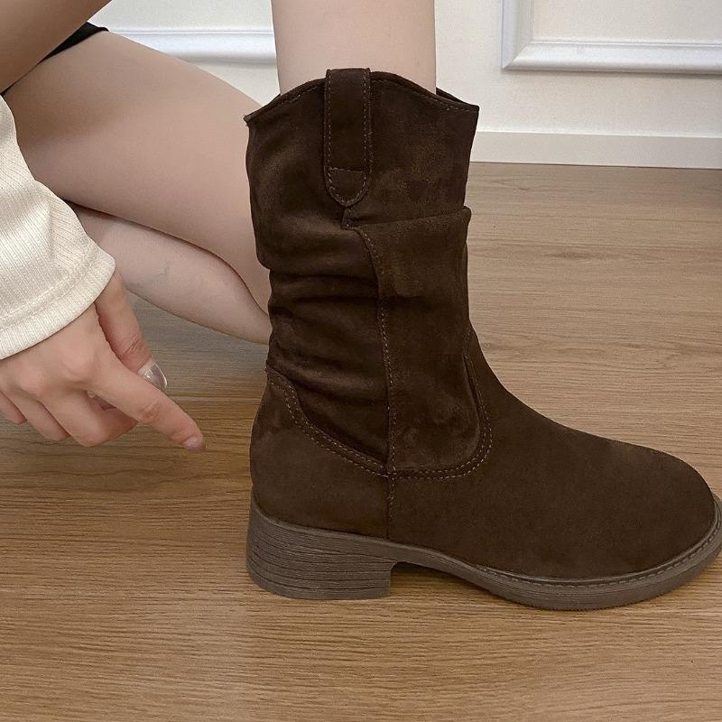 Einzelstiefel, Schuhe mit dickem Absatz, Damenschuhe, Neue Schuhe mit dicker Sohle, Stiefeletten
