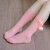1 Pair Baby Socks Two Balls Knitted Autumn Winter Elastic Opening Middle Tube Toddler Girls Socks for Home