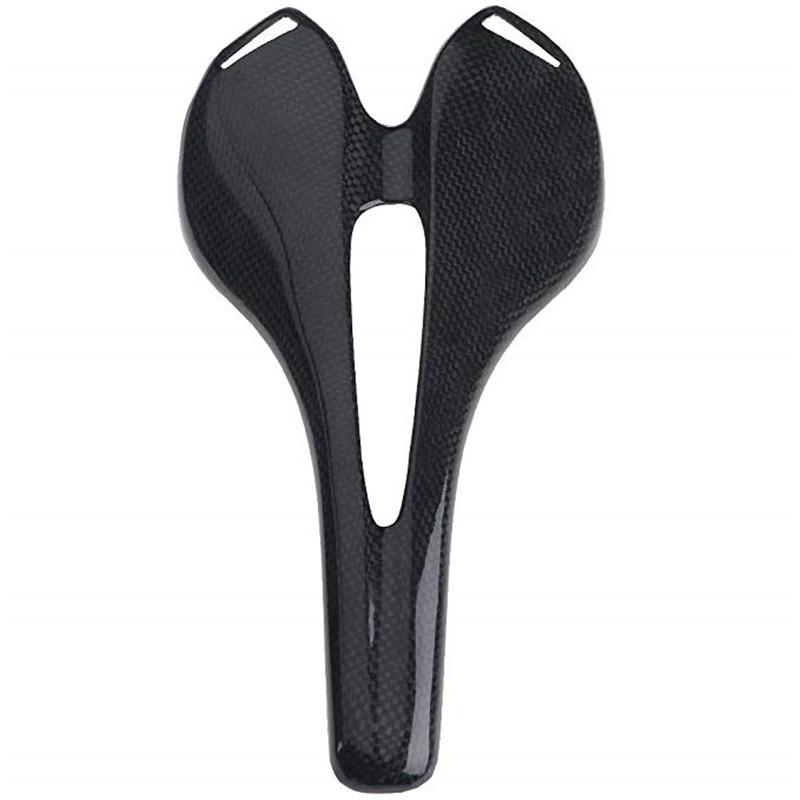 3K Full Carbon Fiber Mountain Bike Road Bike Hollow Seat Cushion, Ultra-light and Comfortable Saddle