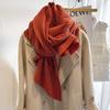 Pleated Scarf Women Autumn Winter Long Solid Color Shawl