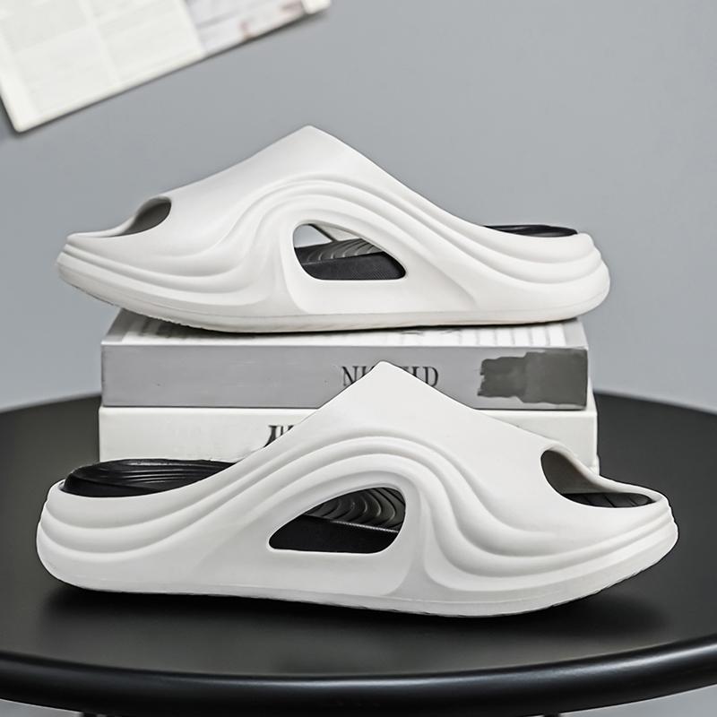 Summertime Mens Slide Shoes Eva Soft Plush Comfort Slides Indoor Outside Sandal Shoes Beach Men Daily Wear Shoes Garden Shoes Male House Slide Shoes