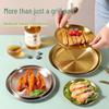 Korean Style Stainless Steel Round Serving Plate