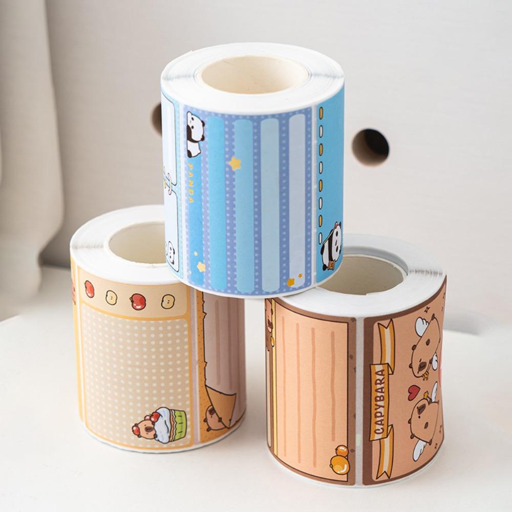 Sticky Notes Pull Out Roll Memo Pad Stationary Cute Capybara Memo Pad  Bookmark Marker