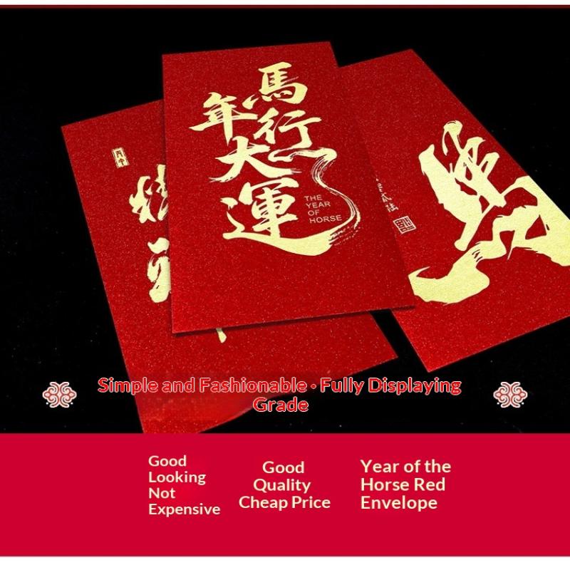 6 sztuk 2026 Nowy Rok Czerwona Koperta Chiński Festiwal Wiosny Szczęśliwe Czerwone Koperty Kieszonka na Pieniądze Artykuły Rok Konia Rok Księżycowy