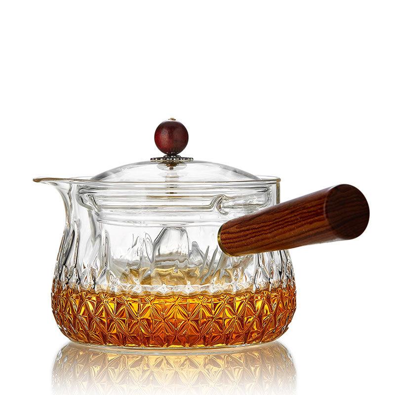 

800ml 360 Degree Rotating Glass Teapot Brewing Loose Leaf Herbal Tea Pot With Tea Strainer Tea Ceremony Pure Kung Fu Tea Maker чистый