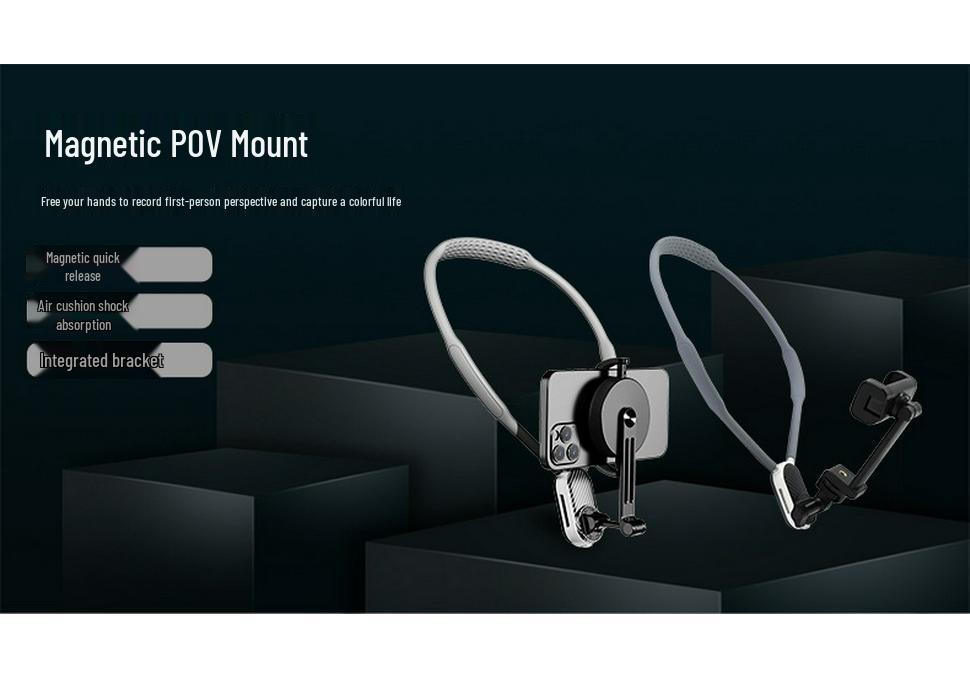 Cross-Border Neck-Hanging Magnetic Phone Holder for Live Streaming & Vlogging