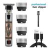 Rechargeable Metal Hair Clipper: Oil Head, Carving, Bald, and Cross-Border Electric Razor.