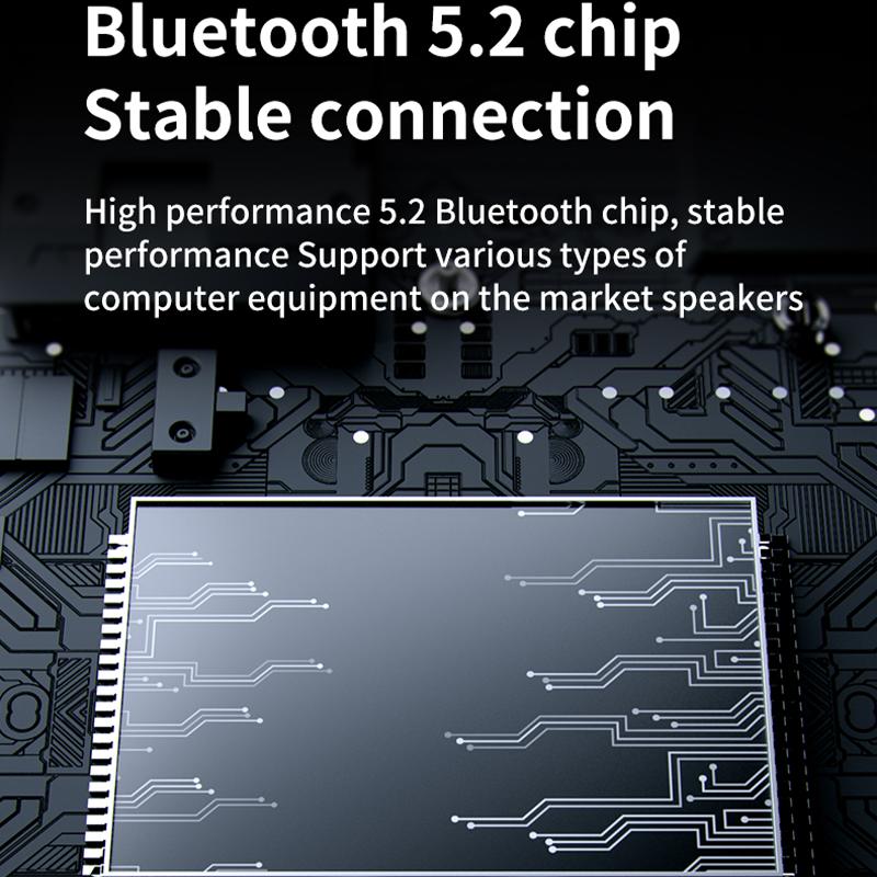 HIFI Bluetooth 5.2 Audio Receiver DAC Coaxial Digital To Analog Converter 3.5mm AUX RCA Mic U-Disk Jack Stereo Wireless Adapter