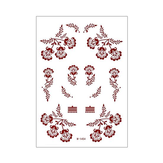 Skin-friendly Convenience Tattoo Stickers Water Transfer Paper Red / Clear / Brown 148 Mm/5.83