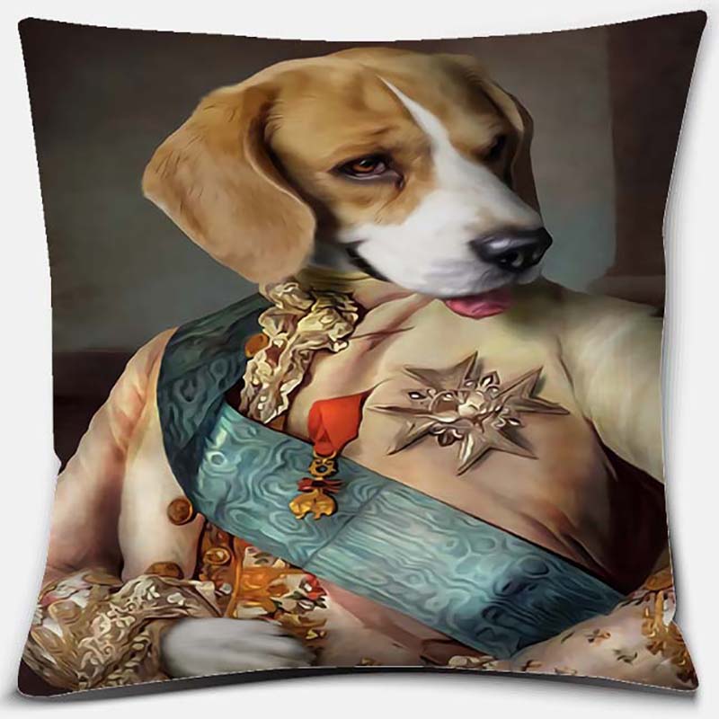 

Наволочка с портретом собаки, квадратная наволочка, украшение для дома и офиса, наволочка 40X40CM