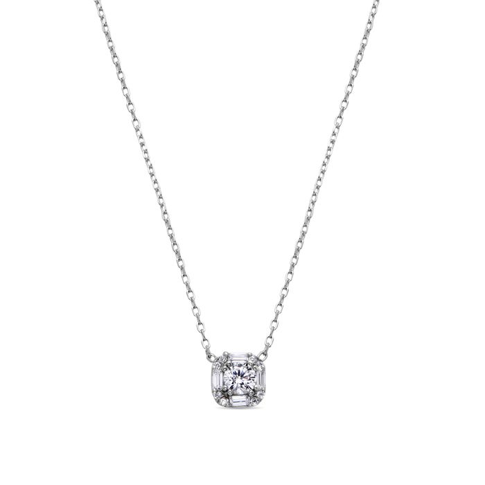 Collier en argent 925 Luxenter avec zircons brillants finition ens rhodium - Dyadu