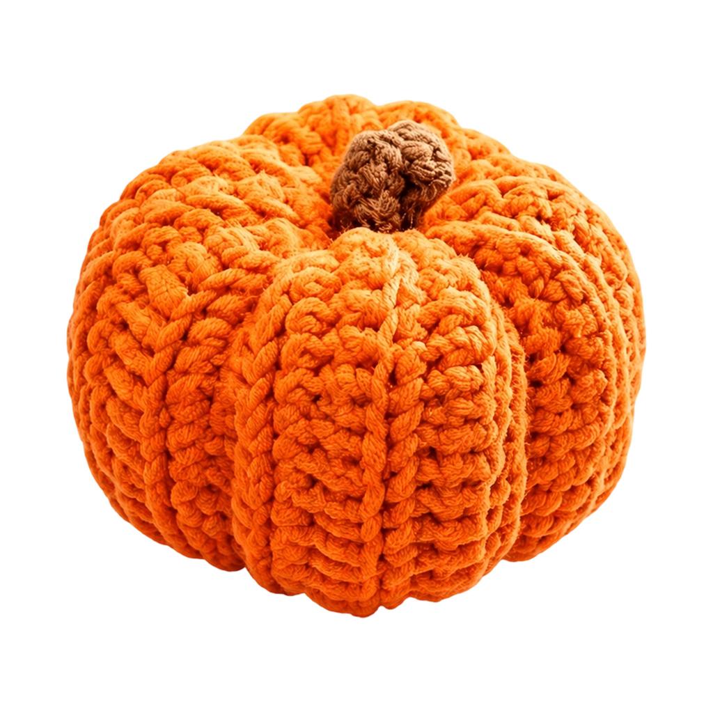 Peluche Zucca all'Uncinetto Decorazione Zucca Lavorata a Maglia
