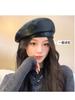 Hat, Women'S Versatile Octagonal Hat, Leather Beret, Painter'S Hat
