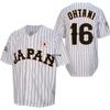 Shohei Ohtani Trikot 16 Japan Baseballtrikots Kurzarm Trikot Sportshirt