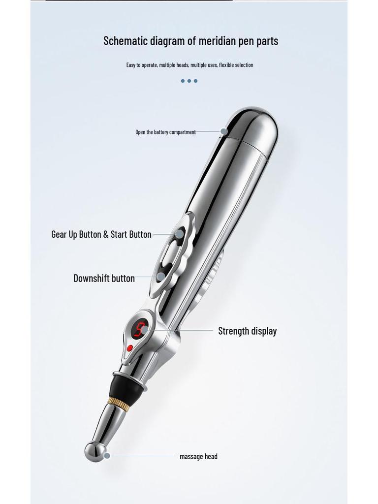 Multifunctional Meridian Acupoint Massage Pen - Automatic Electric Physio Therapy Tool