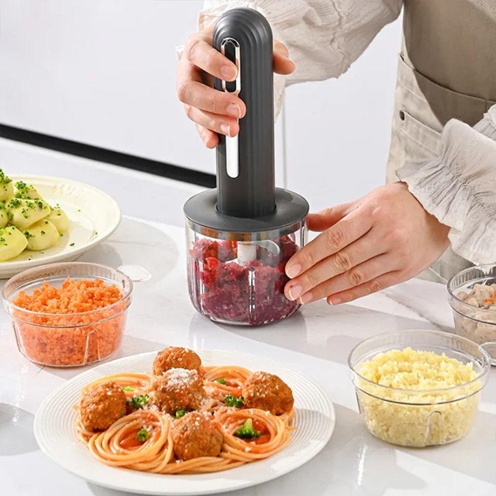 USB Rechargeable Electric Meat Grinder Powerful Motor Baby Food Processor  Salad Making