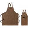 Thick canvas apron for nail salons, barbecue restaurants, home catering, kitchen work uniforms