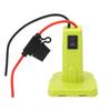 Power Adapter with Fuses Wire Terminals for Ryobi P102 P103 P104 P105 P107 P108 P109 18V Battery