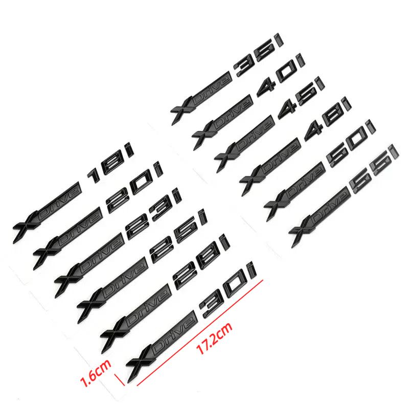 3D ABS Znak na bok blatníku Odznak na zadní kufr Nálepka Nálepky pro XDRIVE 18i 20i 23i 25i 28i 30i 35i 40i 45i 48i 50i 55i