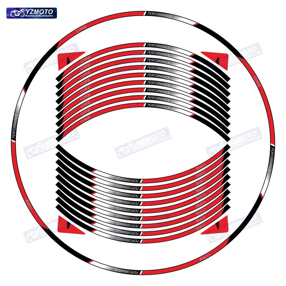 For V4 1199 899 1098 848 1199 1198 1299 Motorcycle 17 Inch Racing Wheel Sticker Decal Reflective Hub Rim Decorative Stickers