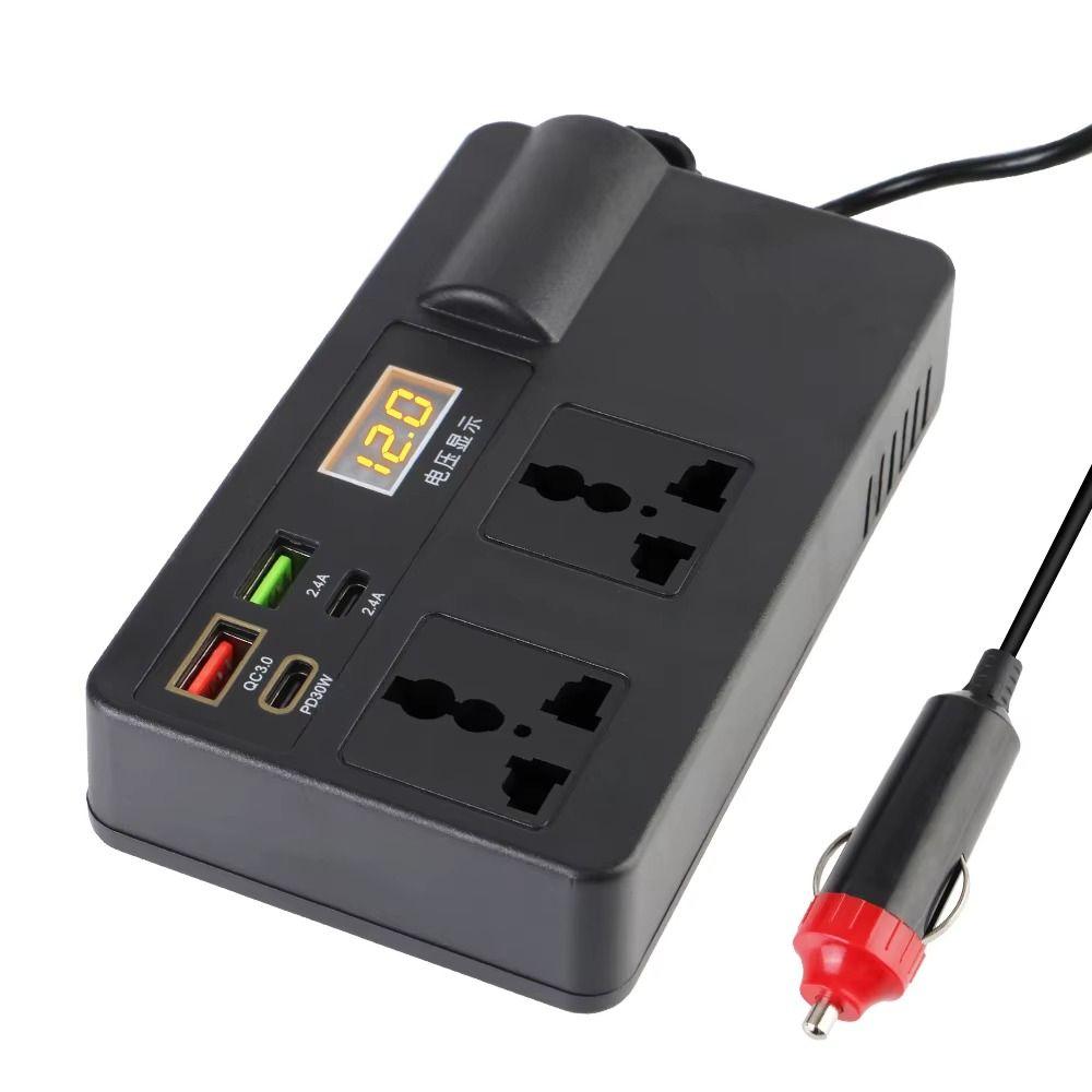 Universal Car Inverter High Power DC 12V/24V To AC 220V Power Adapter Multifunction QC 3.0 USB/PD/Type C Charger
