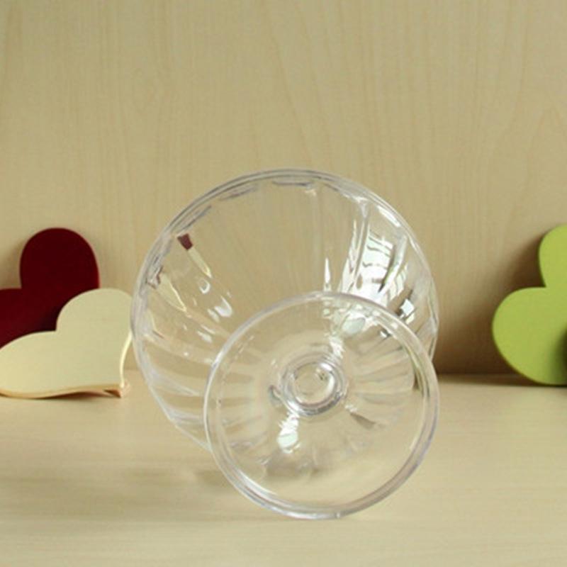 Acryl-Eisbecher Einfach Dick Transparent Langlebig Dessertschale Haushalt Küche Kinder-Eisbecher Milchshakebecher