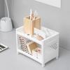 1 PP Desktop Double layer Storage Rack Rectangular Storage for Student Office Desks Cosmetics Stationery Storage Rack