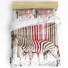Nordic Zebra Animal White Duvet Cover with Pillow Case Custom 3pcs Bedding Set Quilt Cover Double Bed Home Textile