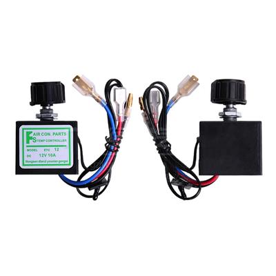 DC 12V/24V 10A Thermostat for Evaporator Adjustable Electronic Temperature Control Temperature Rotary Switch with Sensor
