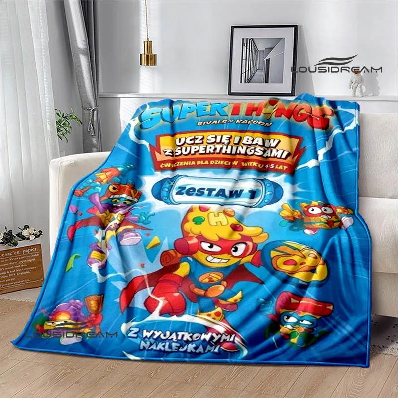 3D Cute Cartoon Super Zings Blankets Picnic Blanket Warm Flannel Blankets Soft and Comfortable Blanket Bed Linings Birthday Gift