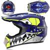 Lightweight Full Face Off-Road Helmet ATV Dirt Bike Mountain Cycling With 3 Accessory Kit
