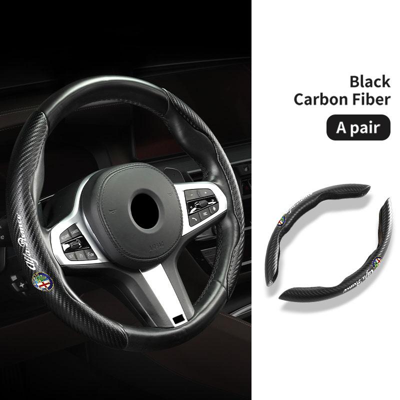 Car Steering Wheel Cover Carbon Leather Protection Anti Slip Lid For Alfa Romeo 159 Giulietta Giulia 147 Mito 156 159 166 GT hgd789