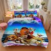 3pcs Earth Ice Age Adventure Printed Bedding Set, Soft and Comfortable Quilt Cover for Bedroom, Guest Room (1 Duvet Cover + 2 Pillowcases, P
