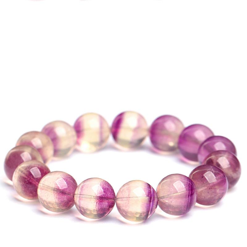 Hongchu Crystal Natural Purple Fluorite Treasure Bowl Bracelet Purple Fluorite Unicorn Bead Bracelet Scattered Beads
