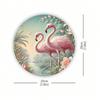 Creative Flamingo Flower Metal Tin Sign, Tropical Wall Art Poster For Living Room Bedroom Bathroom Decor