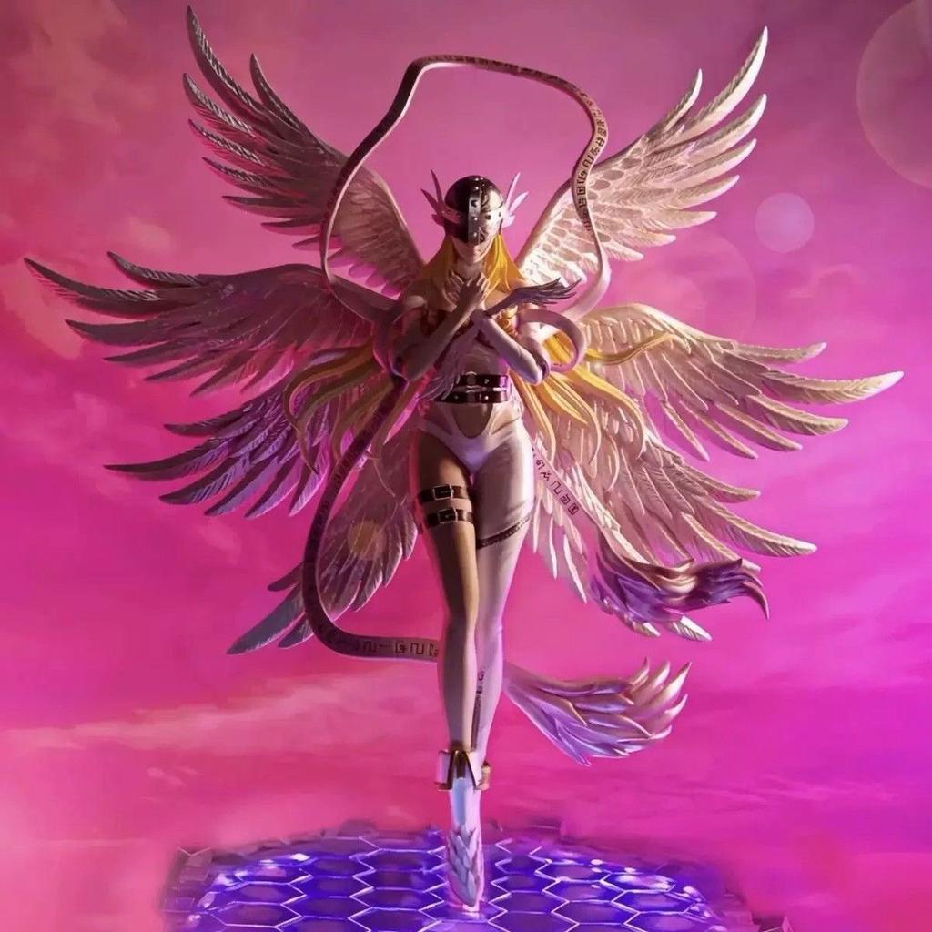 Digimon Adventure Figure Angemon Action Figurine Angewomon Statue 28cm Pvc Collection Desk Ornament Model Birthday Gift