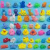 Cute Animals Float Baby Gift With Mesh Bag Classic Toys Swimming Water Toy Bath Toy Soft Rubber