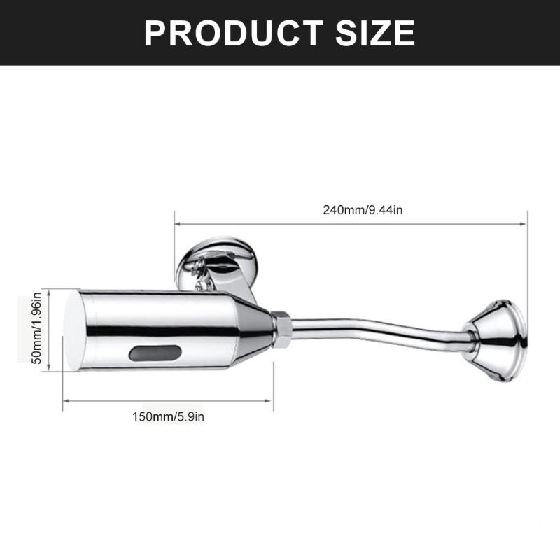 Wall Mounted Automatic Electric Urinal Flushes Valves Induction Urinal Flushers for Office Hotel Bathroom Toilet
