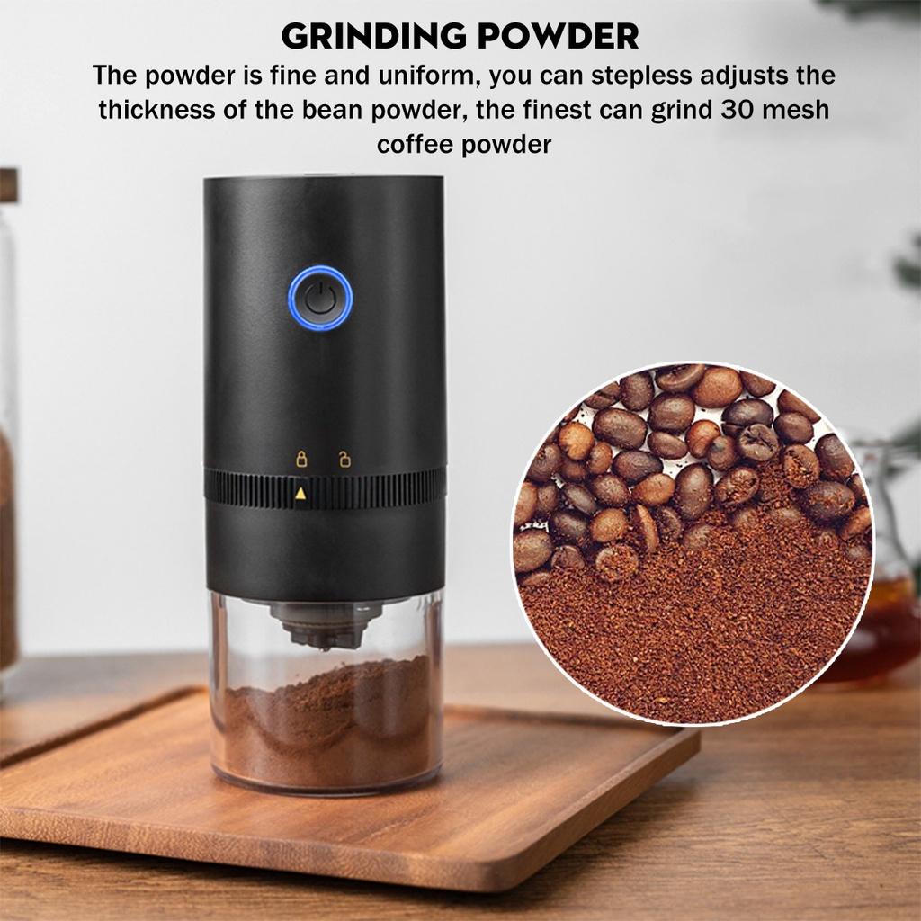 Electric Coffee Grinder Cafe Automatic Coffee Beans Mill Espresso Coffee Machine Maker for Travel Home Portable USB Rechargeable 13W 1250 mAh