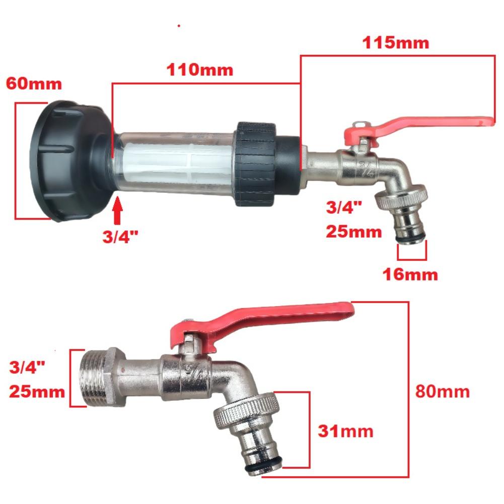 For Durable IBC Tote Adapter with Leak Proof Seal and Easy Switch Faucet for Garden Irrigation and Industrial Use
