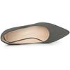 Allegra K Women's Wedge Heel Slip-On Pointed Toe Pumps, Gray, Size 24.0cm