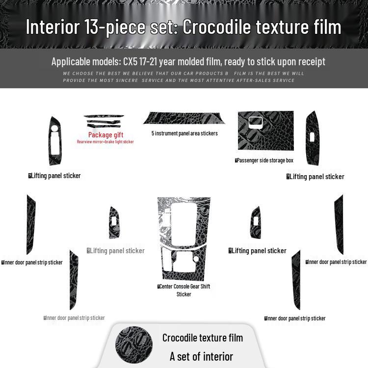 Mazda CX5/CX30 (17-21) Interior Carbon Fiber Sticker - Damage-Free Replacement