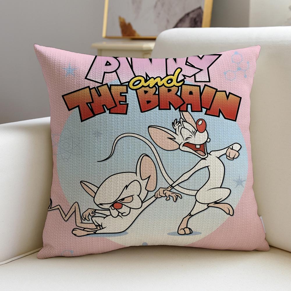Clever PPinky and the BrainS Cushion Cover Breathable and skinfriendly linen pillowcase square removable and washable cushion 30X30cm