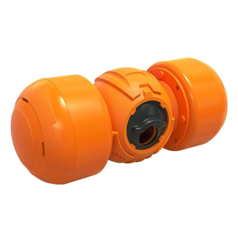 

2025 Trend Large Dog Slow Feeder , Wobble Wag,Chewer, Adjustable Leaking Food Dispenser, Pulley Ball, Squeaky, Indestructible оранжевый