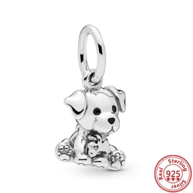 925 Silver Love Collection Beaded Pendant Charm Accessory Bracelet Women 'S Diy Jewelry
