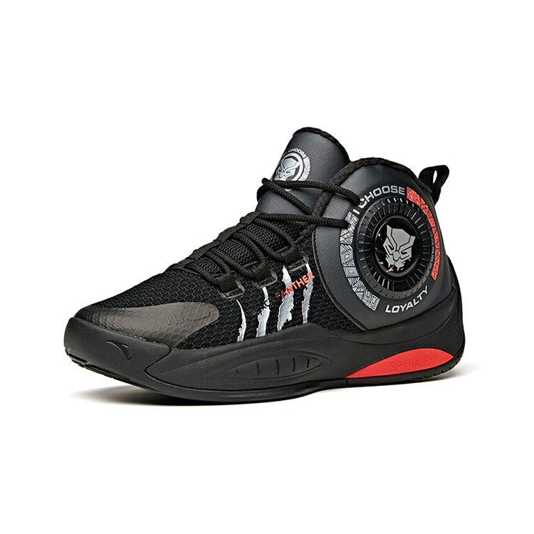 Anta Kids Fire Wheel Non-Slip Wear-Resistant Mid-Top Basketball Shoes Kids basketball shoes Black Red 312111112-1